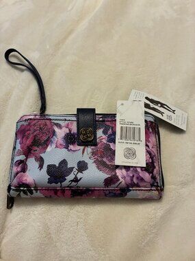NWT Elliott Lucca Theo Smartphone Crossbody Wallet Floral Wristlet Purse